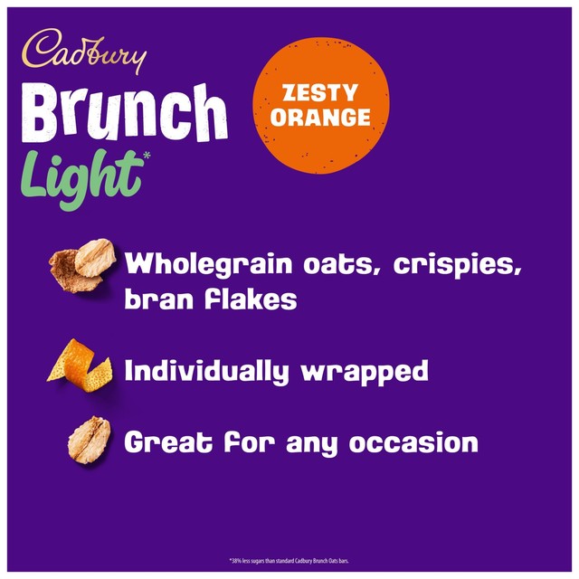 Cadbury Brunch Light orange chocolate cereal bars, UK version