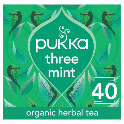 Pukka Bio Drei Minzen Tee mit Pfefferminze 40 Kräuterteebeutel