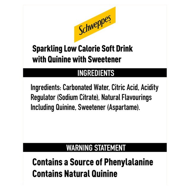 Schweppes Slimline low calorie tonic water can, UK version