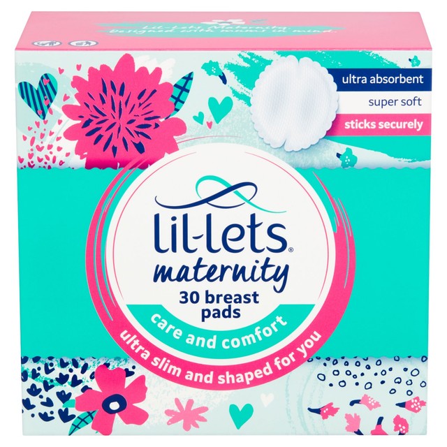 Lil-lets adhesive contoured maternity breast pads, UK version