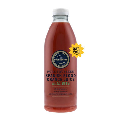 Jus d'orange sanguine espagnole avec morceaux M&S 1 L