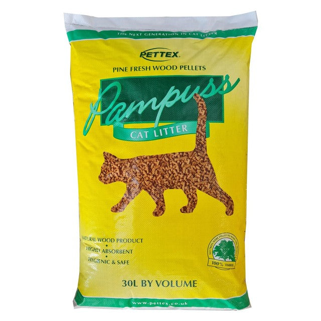 Pettex woodbase cat litter 30L, imported from the UK