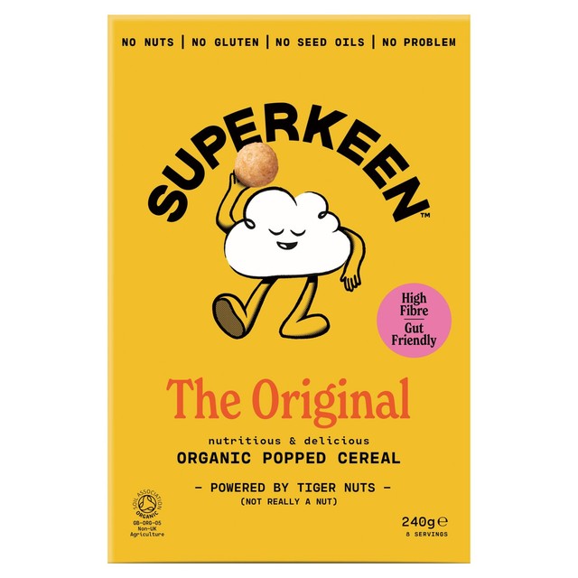 Superkeen popped tiger nut cereal 240g (British brand)