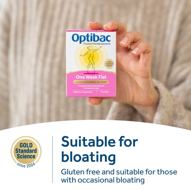 Optibac Probiotics One Week Flat 7 Sachets, imported from the UK