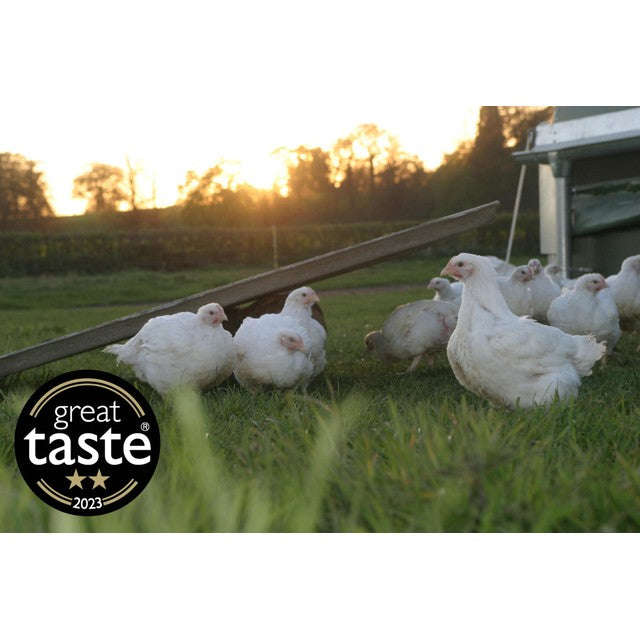 Packington free range large chicken 2.46kg, imported from the UK
