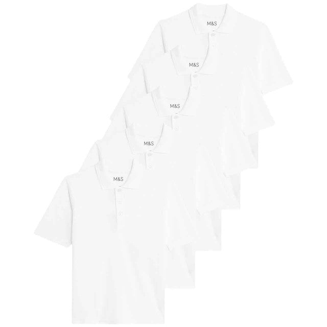 M&S polo shirt white 4-5 years, imported from the UK