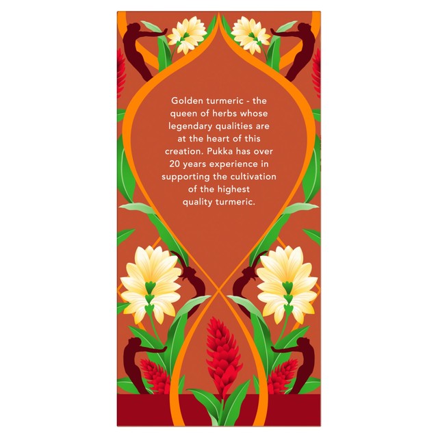 Pukka Turmeric Ginger Orange tea bags x20, imported from the UK