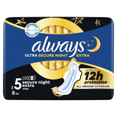 M&S Always Ultra Secure Night Extra Sanitary Towels Size 5 - Online bei McGrocer kaufen