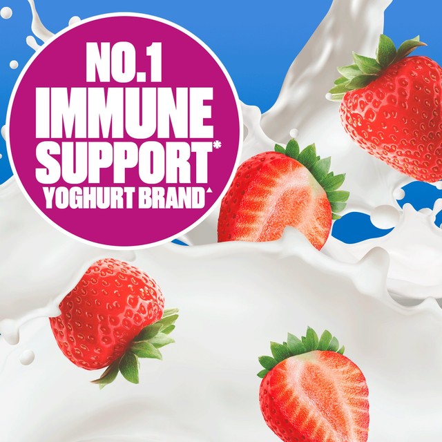 Actimel strawberry fat-free yoghurt drink multipack 8 x 100g - British product