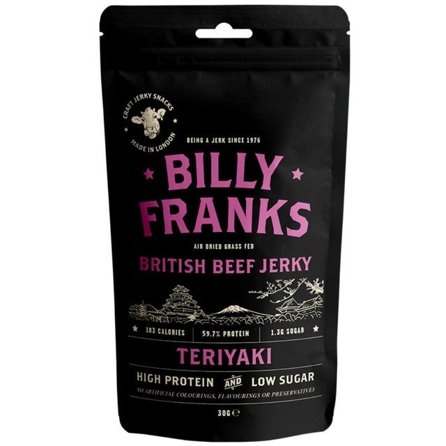 Billy Franks teriyaki beef jerky 30g - British product