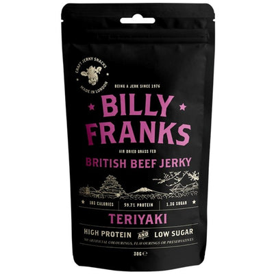 M&S Billy Franks Teriyaki Beef Jerky Snack 30g- Buy online at McGrocer