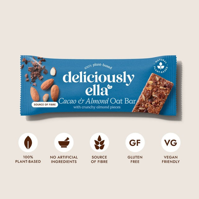 Deliciously Ella Cacao & Almond Oat Bar Multipack 3x50g - British product