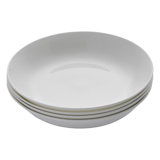 Portmeirion white pasta bowls set of 4, 21.8cm, imported from the UK