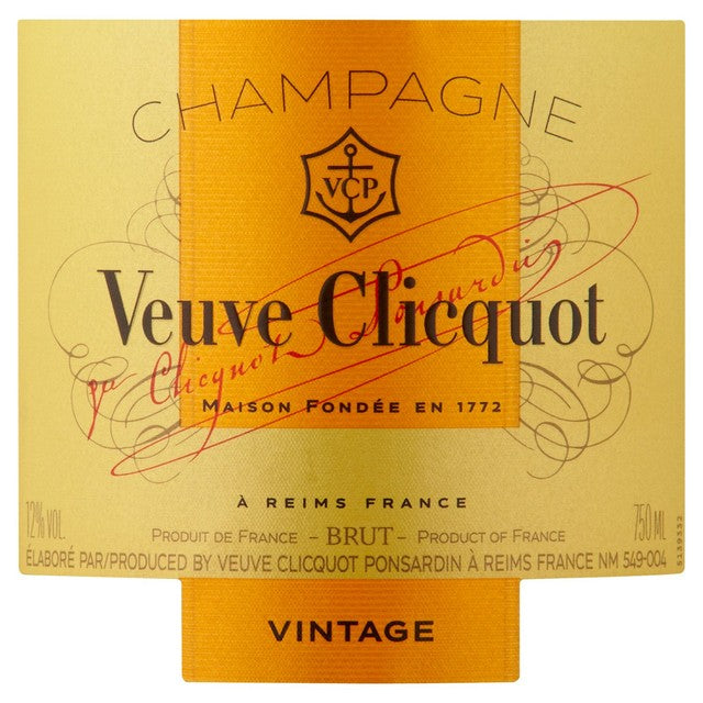 Veuve Clicquot Vintage Brut 2015 champagne 75cl (British brand)