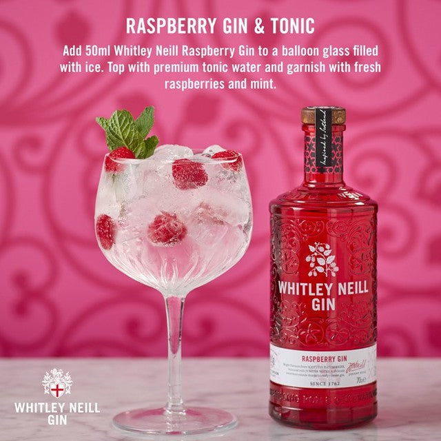 Whitley Neill Raspberry Gin 70cl (British brand)