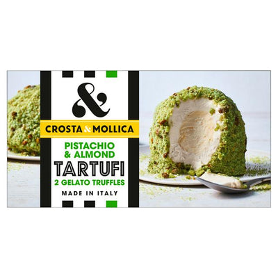 Sainsburys Italian Pistachio and Almond Gelato Truffles 2x104g- Buy online at McGrocer