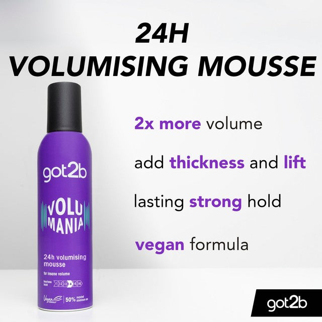 Schwarzkopf got2b Volumaniac hair mousse 250ml (British brand)