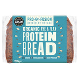 Profusion Protein Bread Rye & Flax 250g, imported from the UK
