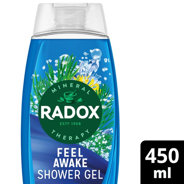 Radox Feel Awake shower gel and shampoo 450ml, imported from the UK