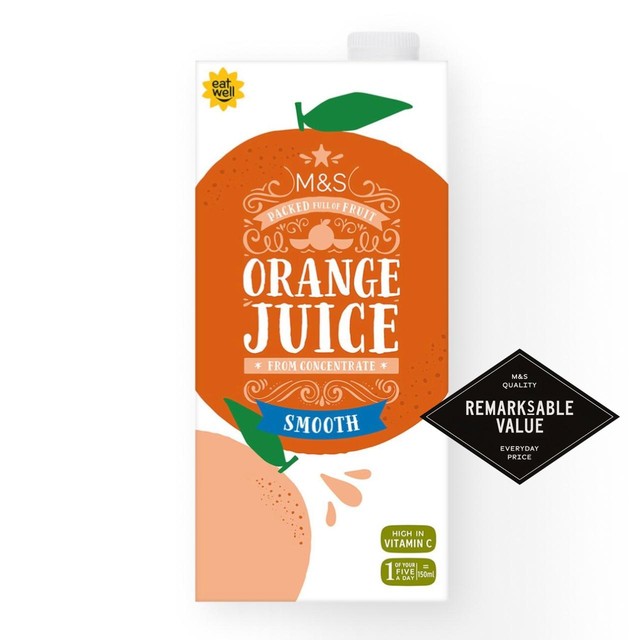 M&S smooth orange juice from concentrate, UK version