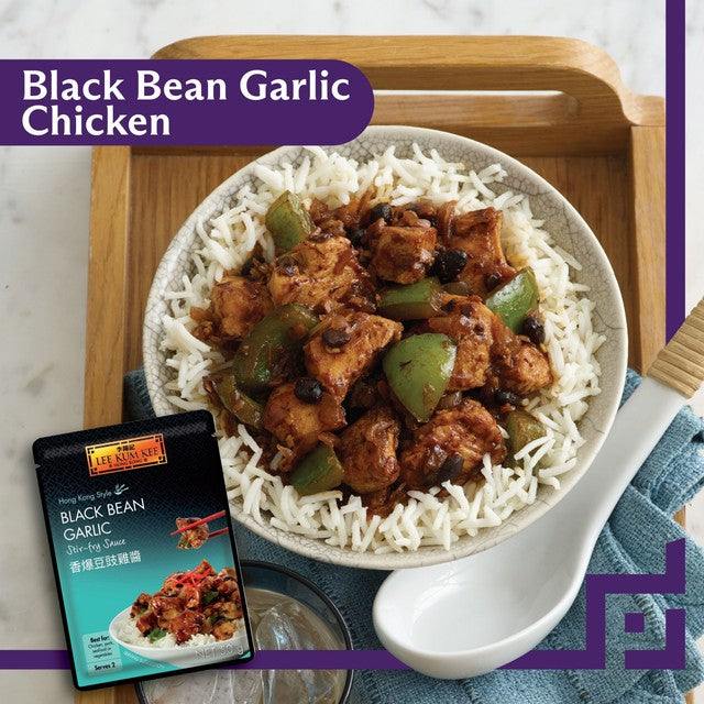 Lee Kum Kee black bean garlic stir-fry sauce 50g, UK version