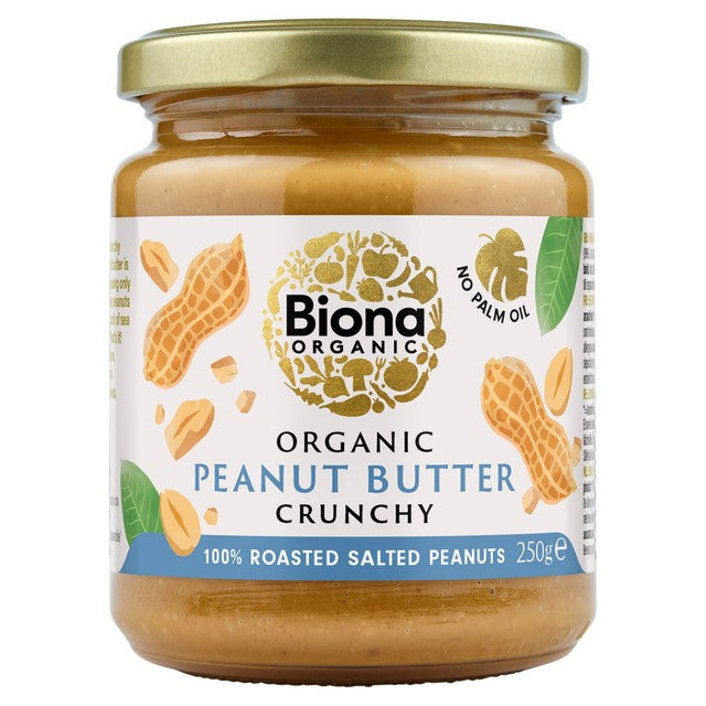 Biona crunchy peanut butter 250g - British product