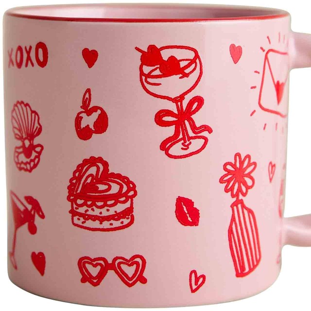 M&S colour change mug romance icons 9.5 cm - British product