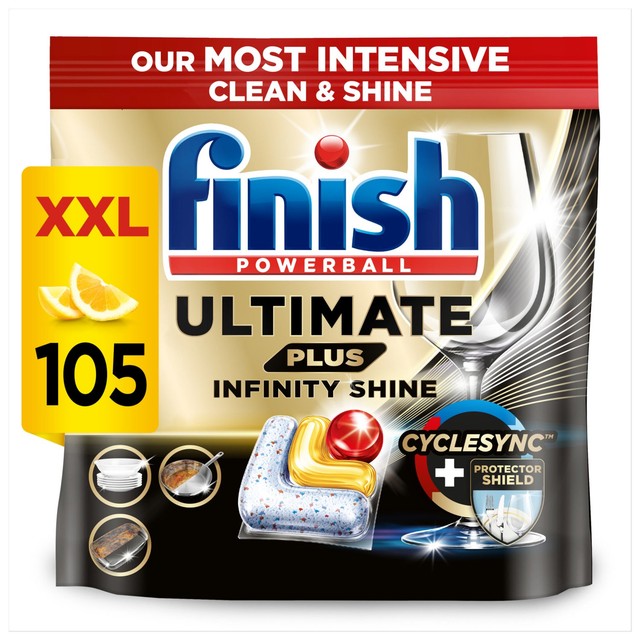 Finish lemon dishwasher tablets 105 pack - British product