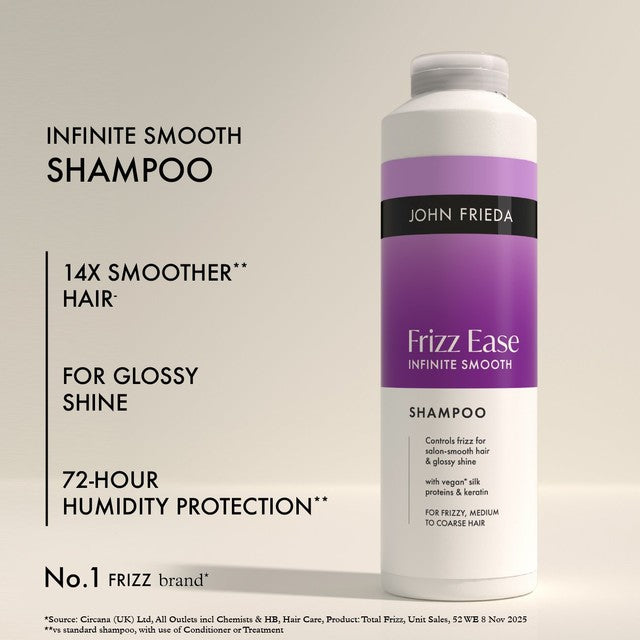 John Frieda Frizz Ease Infinite Smooth Shampoo bottle, UK version