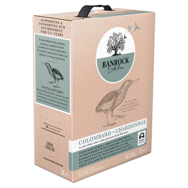 Banrock Station Colombard Chardonnay boxed white wine 3L - British product