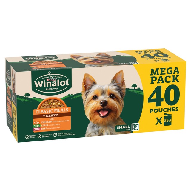 Winalot Meaty Chunks wet dog food 40x85g (British brand)