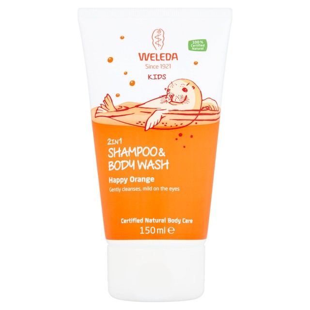 Weleda Kids 2in1 Orange Vegan Shampoo & Body Wash 150ml (British brand)