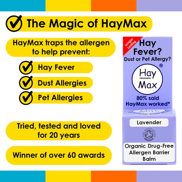 Haymax lavender organic allergy barrier balm 5ml, UK version