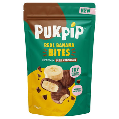 PUKPIP Banana Bites Dipped in Milk Chocolate Frozen Snack 172g