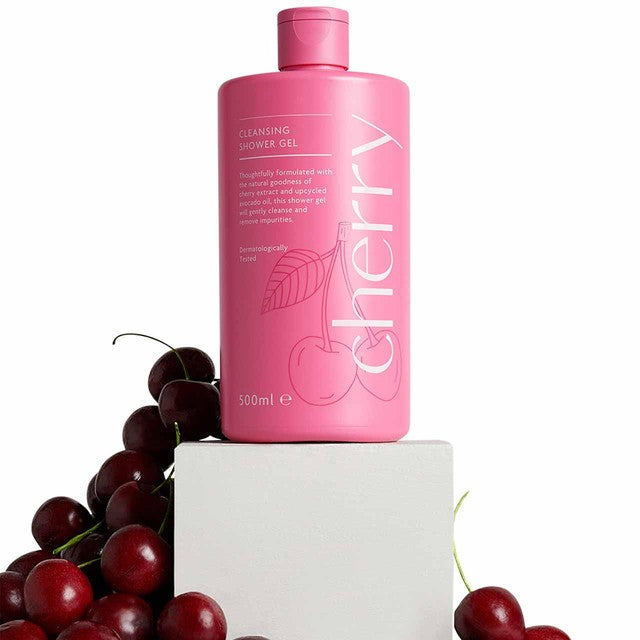 M&S Burst Bodycare cherry shower gel 500ml, imported from the UK