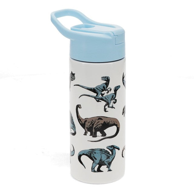 Rex London stainless steel dinosaur water bottle 500ml, imported from the UK