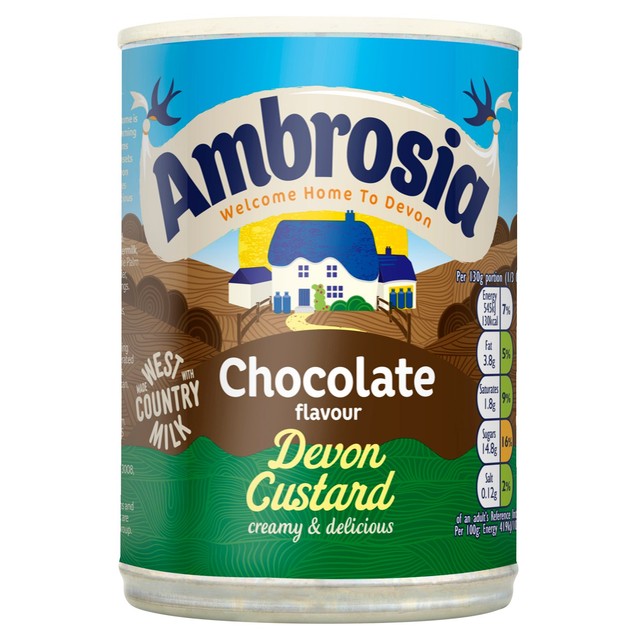 Ambrosia chocolate flavour custard 400g - British product