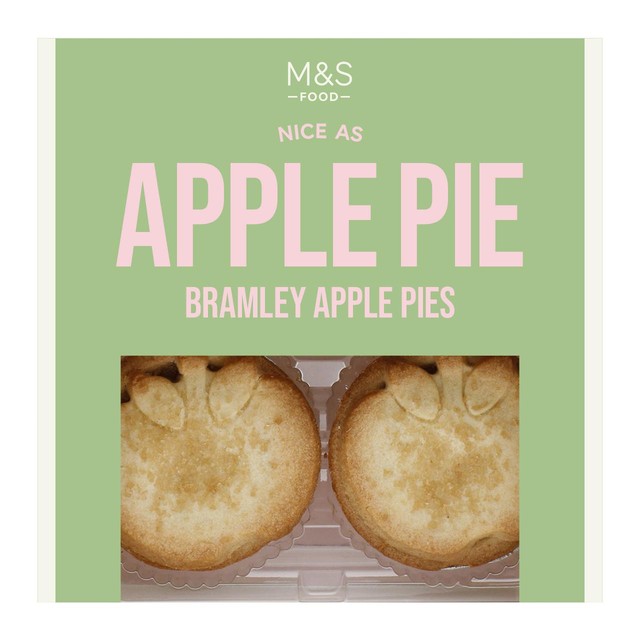 M&S Bramley Apple Pies 4 pack, imported from the UK