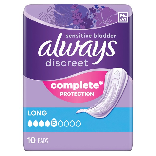 Always incontinence pads long 10 pack - British product