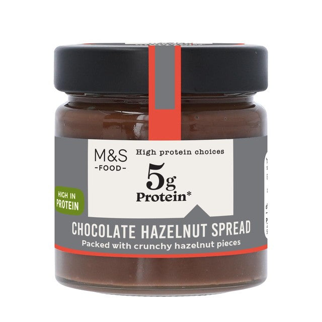 M&S high protein chocolate hazelnut spread 200g, imported from the UK