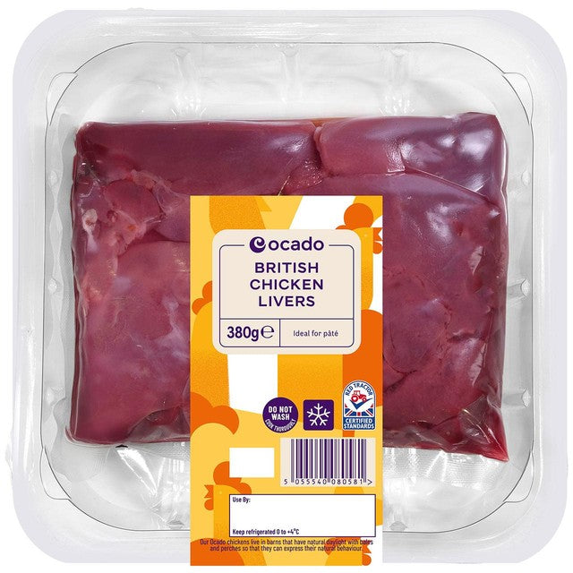 Ocado chicken livers 380g, imported from the UK