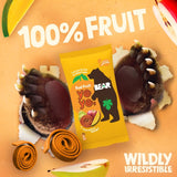 Bear fruit snack rolls mango 9 x 20g - British product