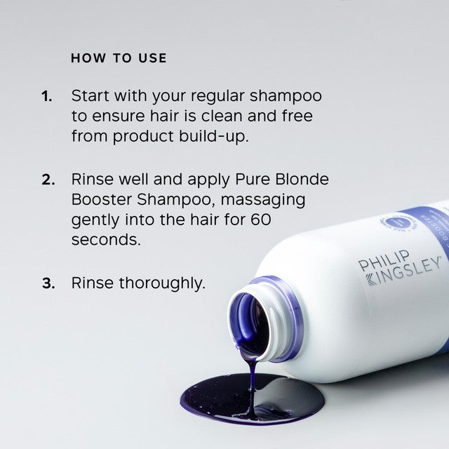 Philip Kingsley Pure Blonde Booster Weekly Shampoo 250ml, imported from the UK