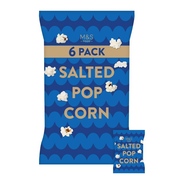 M&S salted popcorn 6 pack - British product