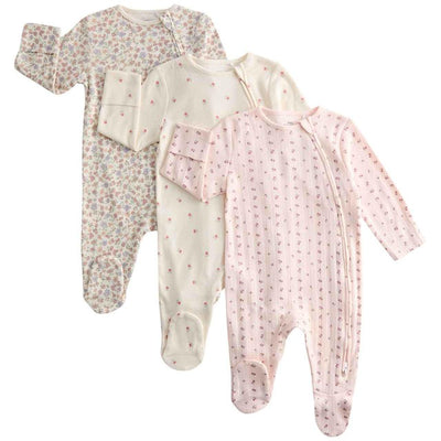 M&S M&S Combinaison Pyjama Pied Automnal à Fleurs et Boutons Pression Beige Pâle pour bébé 0-3 Mois - Acheter en ligne chez McGrocer