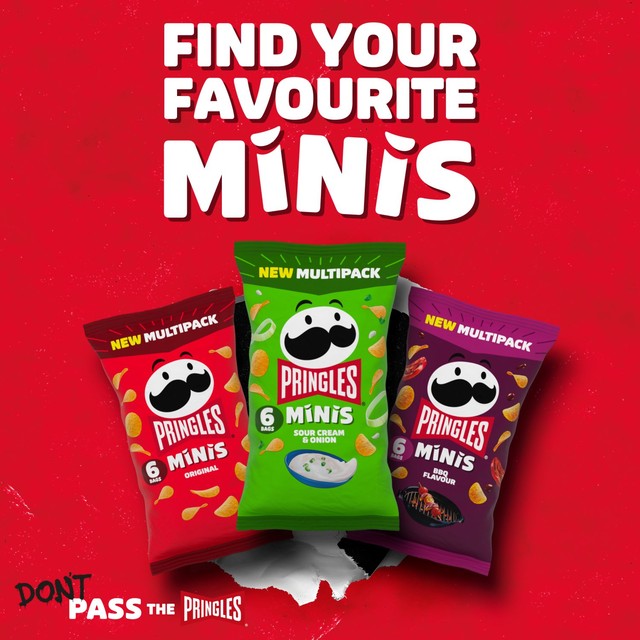 Pringles Minis sour cream and onion crisps multipack, British brand