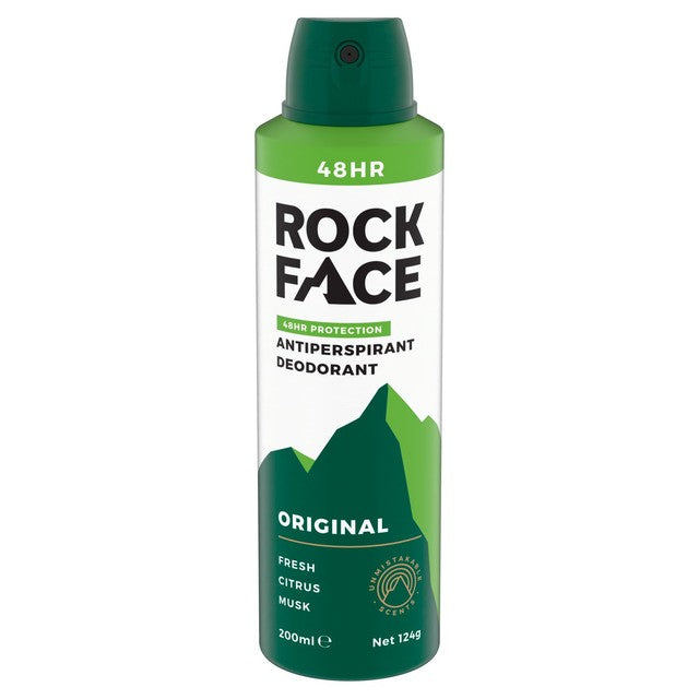 Rock Face Original Antiperspirant Spray 200ml, imported from the UK
