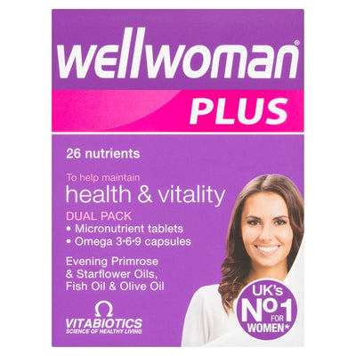 Vitabiotics Wellwoman Plus Complément Multivitamines Femme 56 comprimés et gélules