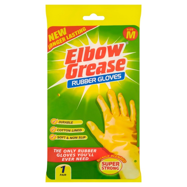 Elbow Grease super strong rubber gloves medium - British product