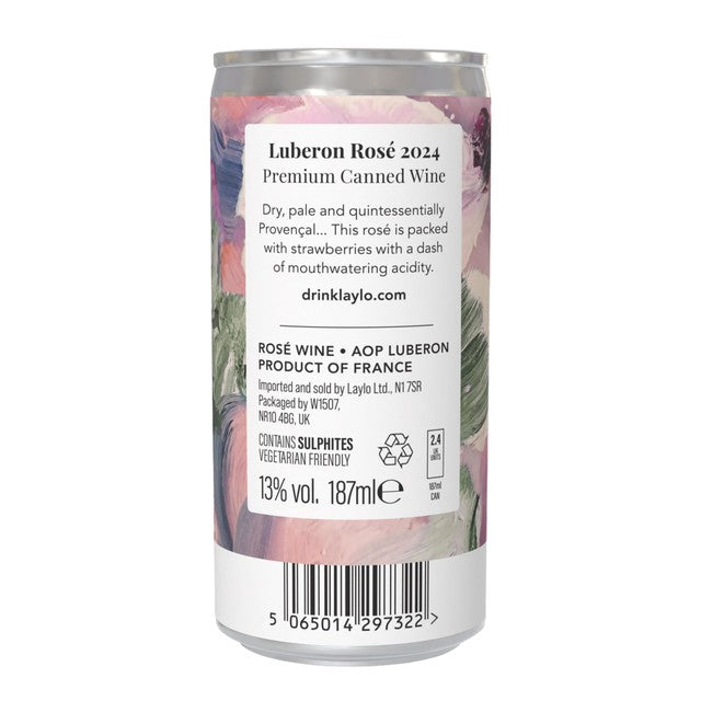 Laylo Luberon Rosé Wine 187ml, UK version
